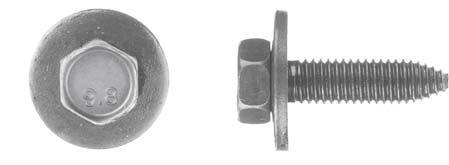 Black Hex Head Body Bolts - 8-1.25 x 30mm 24mm O.D.: 100 per Bag
