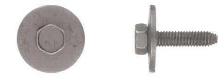 Black Hex Head Body Bolts - 6-1.00 x 25mm 24mm O.D.: 25 per Bag