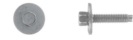 Black Hex Head Body Bolts - 6-1.00 x 28mm 8mm Hex: 50 per Bag