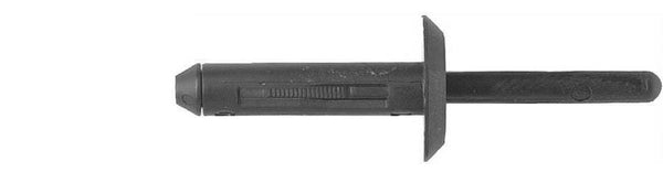 Black Nylon Blind Rivets - 1/4"Diameter G/R 5/32 - 13/32": 100 per Bag