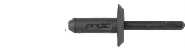 Black Nylon Blind Rivets - 17/64" Diameter G/R 3/32-3/16": 250 per Bag