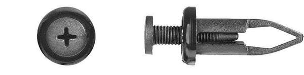 Black Nylon Bumper Cover Rivet - 9mm Hole Size 27mm Stem Length: 50 per Bag