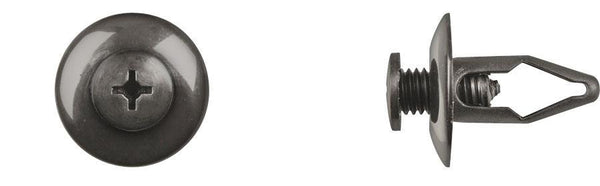 Black Nylon Fender Blind Rivet - 8mm Hole Size 18mm Stem: 25 per Bag