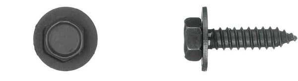 Black Hex Hd Sheet Metal Screw - 6.3-1.81 x 25mm  17mm Washer: 25 per Bag