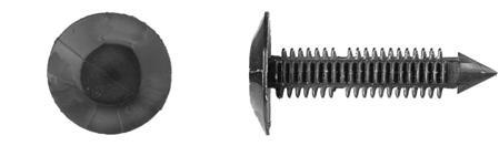 Black Nylon Hood Seal Ret - 5/16" Hole Size  1 7/16" Stem: 50 per Bag