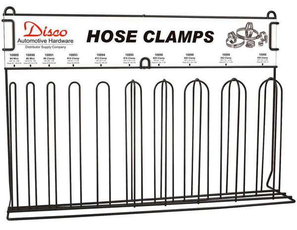 Black Hose Clamp Rack - Holds 10 Clamp Sizes 4 - 36: 1 per Ea