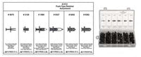 Black Nylon Push Ret Assortment - Shipped in 6 Hole Plastic Tray: 1 per Ea