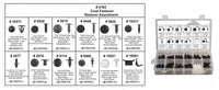 Cowl Fastener Retainer Assortment - Shipped in 12 Hole PlasticTray: 1 per Ea