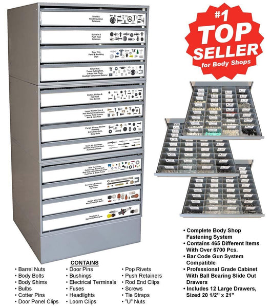 Complete Body Shop Fasten Sys - 12 Large 20 1/2" x 21" Drawers: 1 per Ea