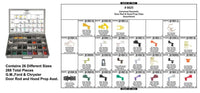 Door Rod and Hood Prop Assortment - Adjustable Yellow Tray with Clear Lid: 1 per Ea
