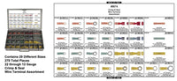 Crimp WireTerminal Assortment - Adj. YL Plast Tray with Clear Lid: 1 per Ea