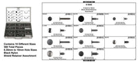 Black Nylon Ret Assortment - Adjustable Gray Tray with Clear Lid: 1 per Ea