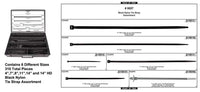 Black Nylon Tie Strap Assortment - Adjustable Yel Tray with Clear Lid: 1 per Ea