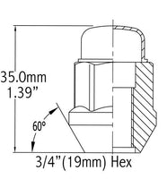 Lug Nut - Acorn(13/16) 1 Pc - M12 1.25