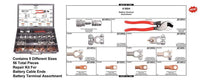 Battery Terminal Assortment - Adjustable Blue Tray With Clear Lid: 1 per Ea
