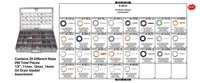 Oil Drain Gasket Assortment - Adjustable Red Tray With Clear Lid: 1 per Ea