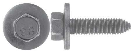 Black Hex Head Body Bolts - 10-1.50 x 40mm 15mm Hex: 10 per Bag