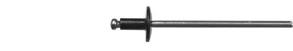 Black Aluminum Steel Pop Rivet - 1/8" Dia 3/8" G/R 1/16-1/8": 50 per Bag