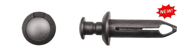 Black Nylon Push Type Retainer - 8mm Hole Size 29mm Stem Length: 25 per Bag