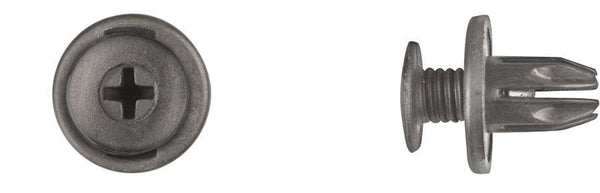 Black Nylon Phillips Screw Ret - 10mm Hole Size 15mm Stem Lgth: 50 per Bag