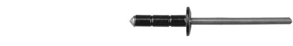 Black Alum. Steel Pop Rivets - 1/8" Dia 3/16"-3/8" Grip Range: 50 per Bag