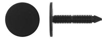 Black Nylon Trim Panel Ret - 1/4" Hole Size  1" Head Dia: 25 per Bag