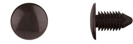 Black Nylon Stone Shield Ret - 3/8" Hole Size 57/64" Stem: 10 per Bag