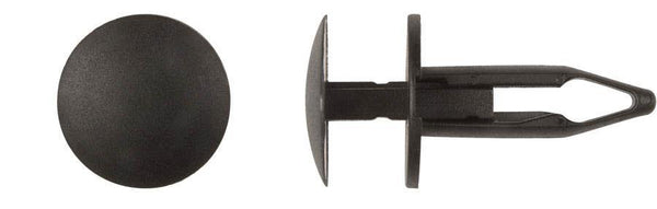 Black Nylon Fascia Retainers - 8mm Hole Size 20mm Flange Size: 25 per Bag