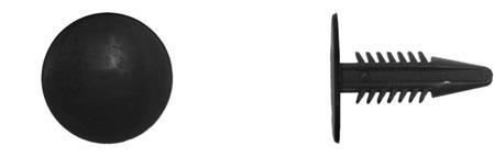 Black Nylon Seat Back Ret - 9/32" Hole Size 15/16" Stem: 25 per Bag