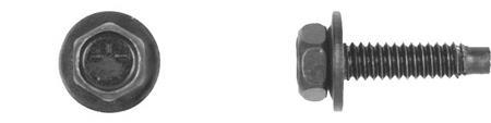 Black Ind Hex Head Body Bolts - 1/4-20 x 1" OD 5/8" Hex 7/16": 50 per Bag