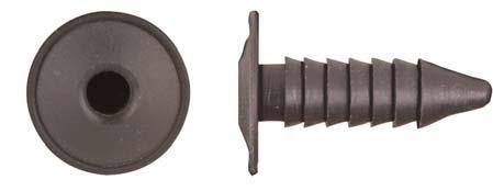 Black Nylon Firewall Insul Ret - 7/16 " Stem Dia  1" Head Dia: 25 per Bag