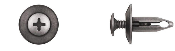 Black Nylon Phillips Screw Ret - 1/4" Hole Size 11/16" Stem: 25 per Bag