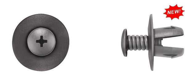 Black Nylon Phil Screw Retainer - 12mm Hole 12mm Stem Length: 10 per Bag