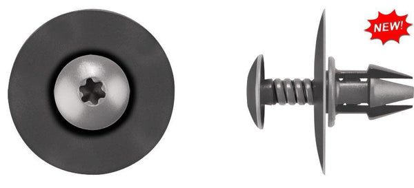 Black Nylon Phil Screw Ret - 8.5mm Hole 17mm Stem Length: 25 per Bag