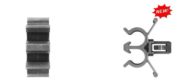 Black Nylon Routing Clips - Holds 7mm Dia 21.5mm OA Height: 25 per Bag