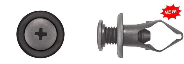 Black Nylon Phillips Screw Ret - 9.5mm Hole 26mm Stem Lgth: 25 per Bag