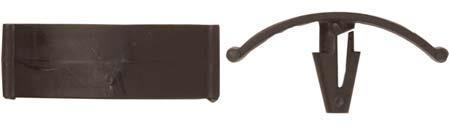 Black Nylon Hood Insul Ret - 1/4" Hole Size 5/8" Stem Lgth: 50 per Bag