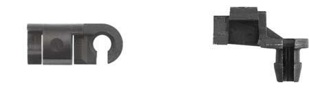 Black Nylon Door Rod Clips - 5/32" Rod Size Left Hand Side: 50 per Bag