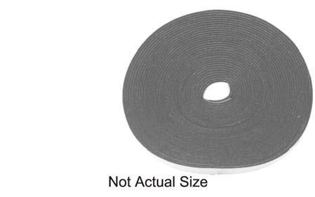 Black Adhesive Weatherstrip - 1/8" Thick 1/2" Wide 50' Long: 1 per Ea