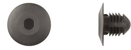 Black Nylon Bumper Fascia Ret - 12.5mm Hole Size 15mm Stem: 25 per Bag