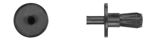 Black Nylon Grille Retainers - 1/4" Wide Slot 11/16" Stem: 50 per Bag