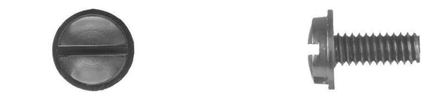 Black Nylon License Screws - 1/4-20 x 5/8" Truss Slotted: 50 per Bag