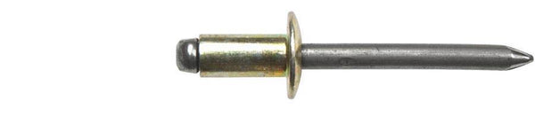 All Steel Front Bumper Rivets - 1/4" Dia 1/8"-1/4" G/R: 25 per Bag