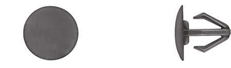 Black Nylon Retaining Clips - 8mm Hole Size 15mm Stem Length: 25 per Bag