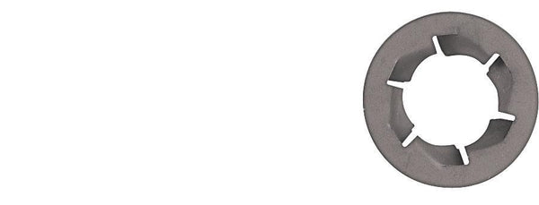 Black Push On Retainers - 14 x 2.00mm Screw 25mm O.D.: 50 per Bag