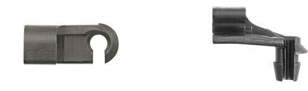 Black Nylon Door Rod Clips - 5/32" Rod Size Left Hand Side: 25 per Bag