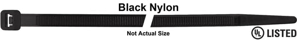 Black Nylon Cable Ties - 21" Lgth 120# Tensile Strength: 50 per Bag