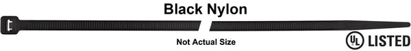 Black Nylon Cable Ties - 14" Lgth 50# Tensile Strength: 100 per Bag