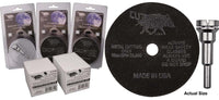 54 Grit 3" Cut Off Wheels - 1/32" Thick Steel Cutting: 10 per Box