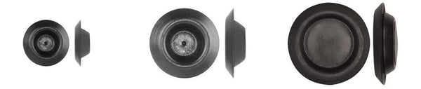 Black Depressed Type Hole Plug - 1" Hole Size 1-3/8" Hd Dia: 100 per Bag